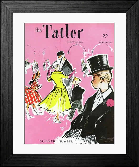 Framed Print : Tatler front cover, Fourth of June at Eton, 1955