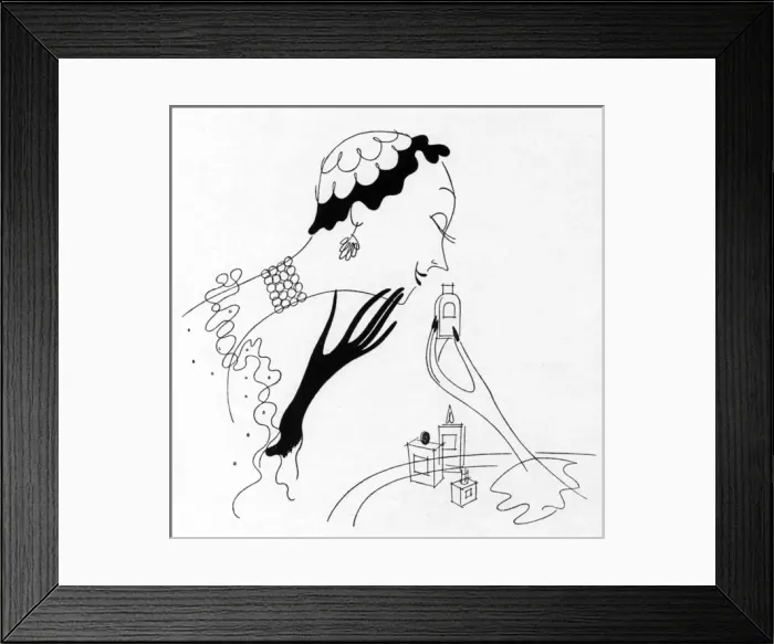 Framed Print : Smelling fragrance