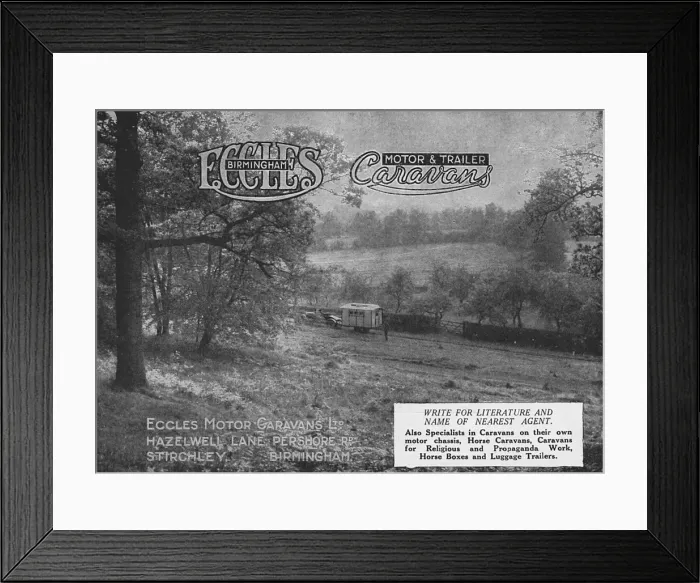 Framed Print : Eccles Caravans advertisement Framed Print : Eccles Caravans advertisement