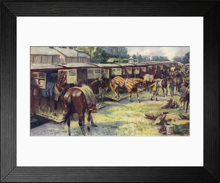 Framed Print : Detraining horses at Ascot