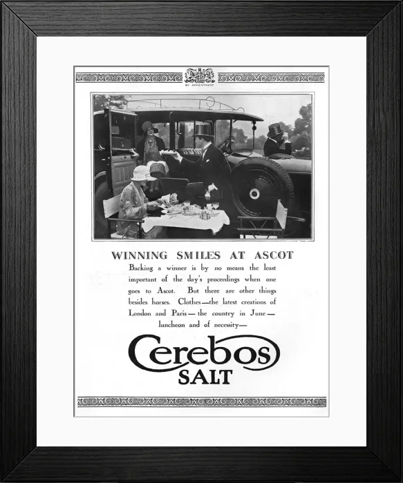 Framed Print : Cerebos Salt advertisement, 1928 Framed Print : Cerebos Salt advertisement, 1928
