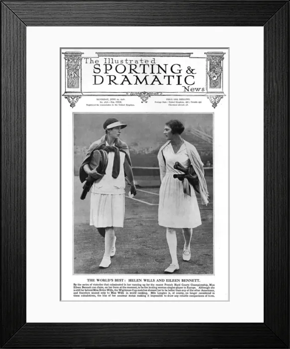 Framed Print : Helen Wills and Eileen Bennett Framed Print : Helen Wills and Eileen Bennett