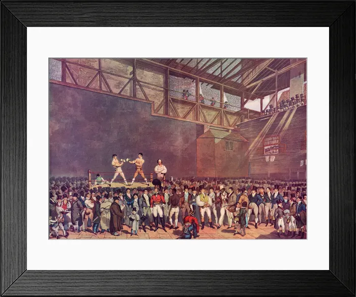 Framed Print : Boxing - Fives Court with Randall & Turner sparring Framed Print : Boxing - Fives Court with Randall & Turner sparring