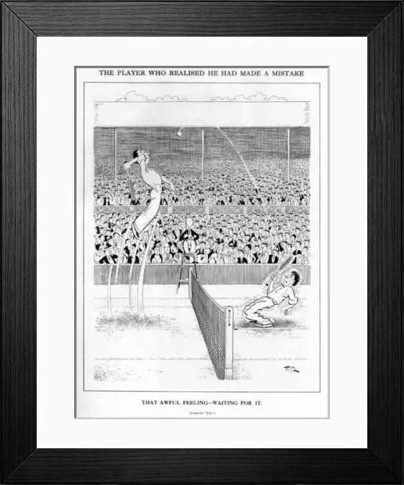 Framed Print : The Player Who Realised He Had Made a Mistake Framed Print : The Player Who Realised He Had Made a Mistake