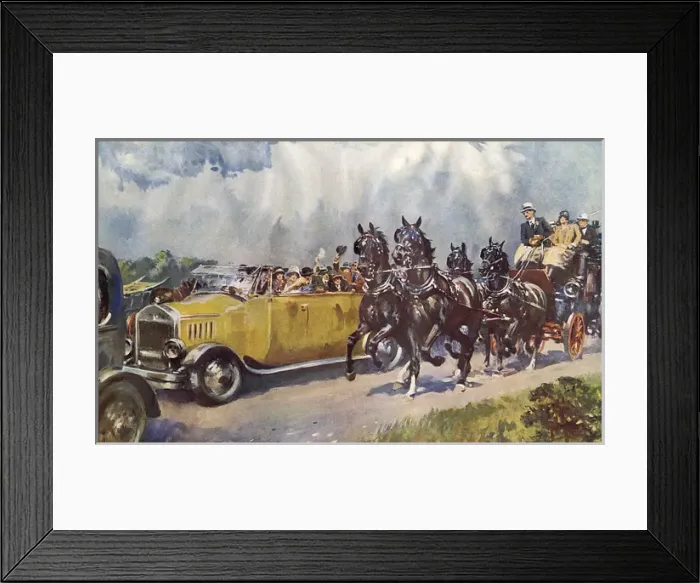 Framed Print : Horse & Horse Power bound for Goodwood by Gilbert Holiday Framed Print : Horse & Horse Power bound for Goodwood by Gilbert Holiday