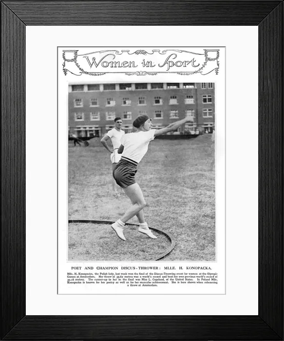 Framed Print : Poet and discus thrower, Mlle. H. Konopacka Framed Print : Poet and discus thrower, Mlle. H. Konopacka