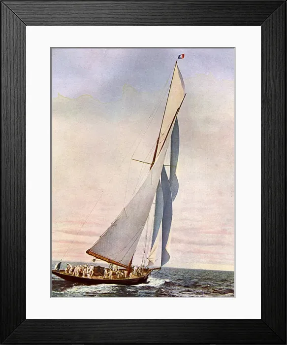 Framed Print : George Vs cutter racing yacht, Britannia Framed Print : George Vs cutter racing yacht, Britannia