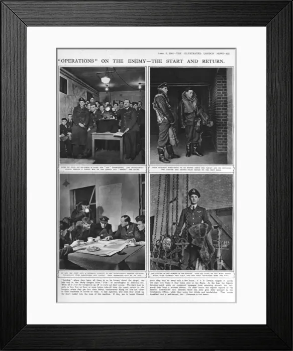 Framed Print : Round the clock with a bomber squadron: planning ops
