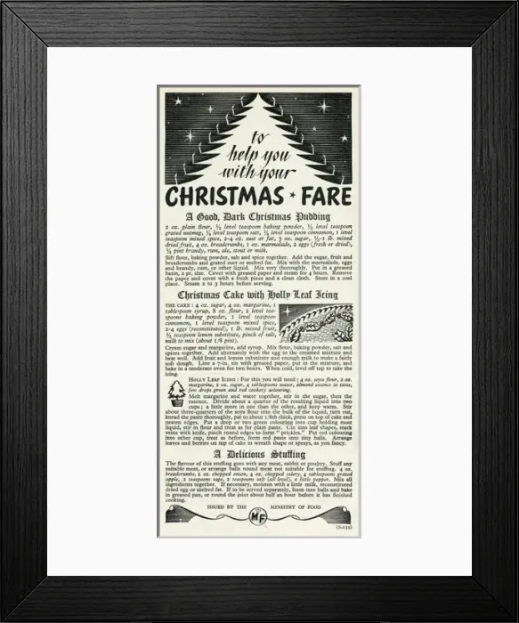Framed Print : Advert for the Ministry of Food 1945 Framed Print : Advert for the Ministry of Food 1945