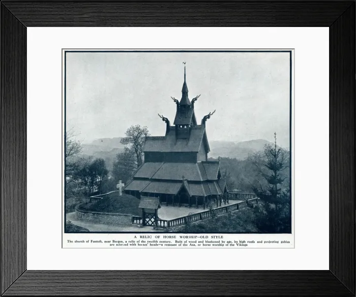 Framed Print : Fantoft Stave Church near Bergen, Norway Framed Print : Fantoft Stave Church near Bergen, Norway