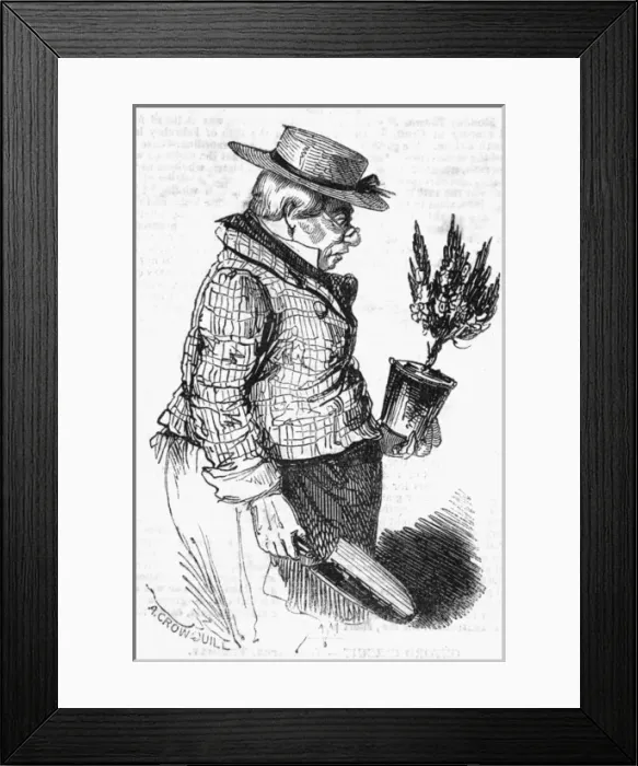 Framed Print : Gardener, 1843 Framed Print : Gardener, 1843