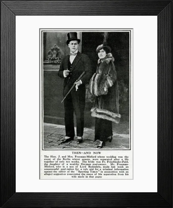 Framed Print : The Hon J and Mrs Freeman-Mitford Framed Print : The Hon J and Mrs Freeman-Mitford