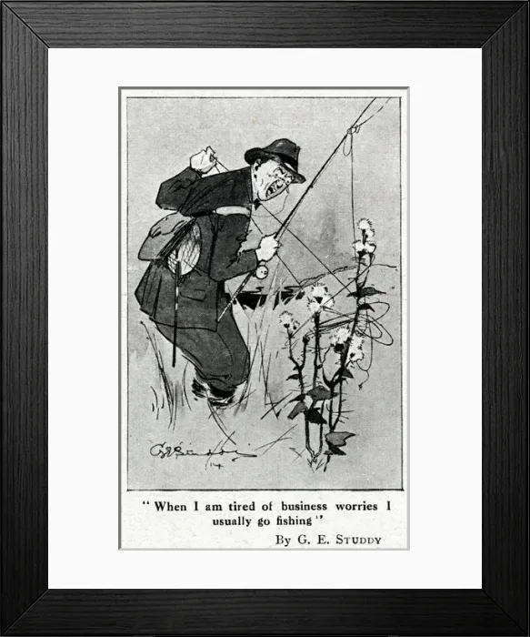 Framed Print : Cartoon, When I am tired of business worries Framed Print : Cartoon, When I am tired of business worries