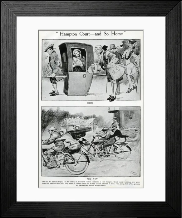 Framed Print : Two contrasting forms of transport, then and now