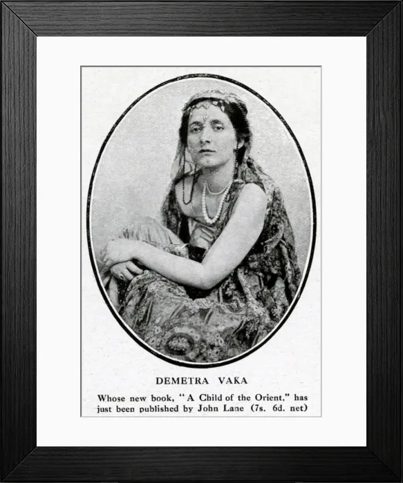 Framed Print : Demetra Vaka, Greek-born author Framed Print : Demetra Vaka, Greek-born author
