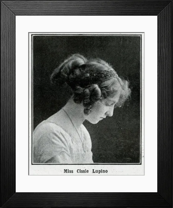 Framed Print : Cissie Lupino, music hall performer Framed Print : Cissie Lupino, music hall performer