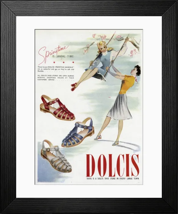 Framed Print : Advert for Dolcis shoes 1946 Framed Print : Advert for Dolcis shoes 1946