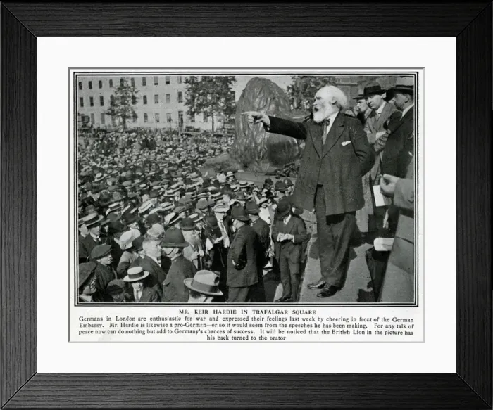 Framed Print : Keir Hardie speaking in Trafalgar Square, London, WW1