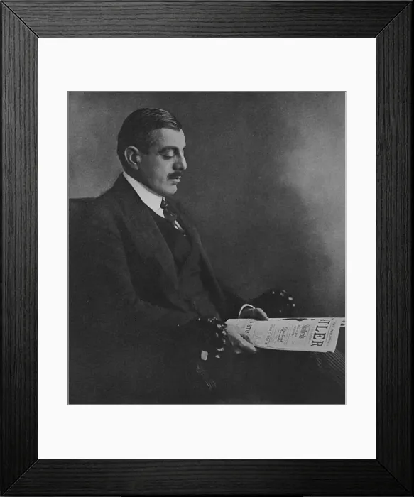 Framed Print : The Aga Khan reading The Tatler Framed Print : The Aga Khan reading The Tatler