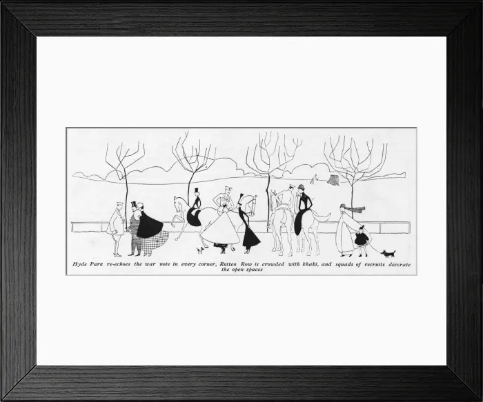 Framed Print : Rotten Row crowded with khaki by Fish