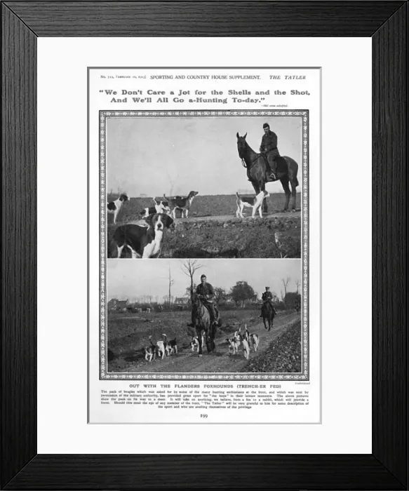 Framed Print : Hunting at the Front, 1915 Framed Print : Hunting at the Front, 1915