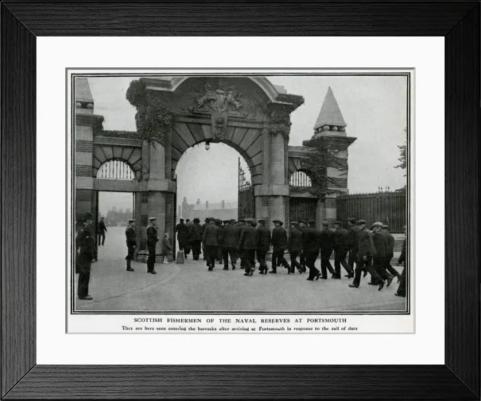 Framed Print : Scottish fishermen of Naval Reserves, Portsmouth, WW1 Framed Print : Scottish fishermen of Naval Reserves, Portsmouth, WW1