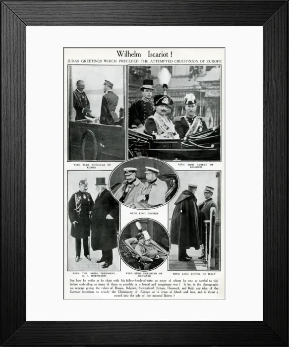 Framed Print : Kaiser Wilhelm with European heads of state before WW1 Framed Print : Kaiser Wilhelm with European heads of state before WW1