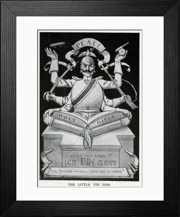 Framed Print : Satirical cartoon of Kaiser Wilhelm II, WW1 Framed Print : Satirical cartoon of Kaiser Wilhelm II, WW1