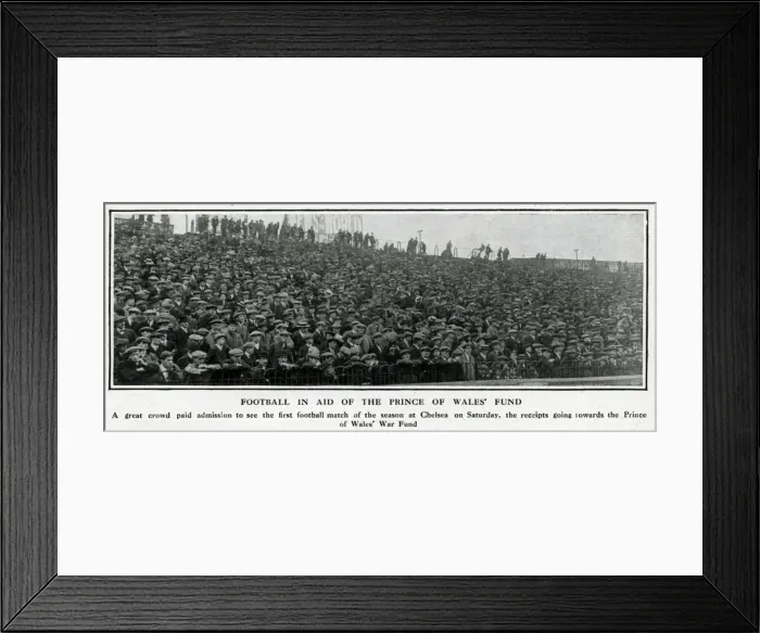 Framed Print : Football in aid of Prince of Wales Fund, WW1 Framed Print : Football in aid of Prince of Wales Fund, WW1