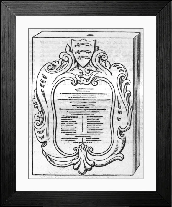Framed Print : The foundation stone of Middlesex Pauper Lunatic Asylum