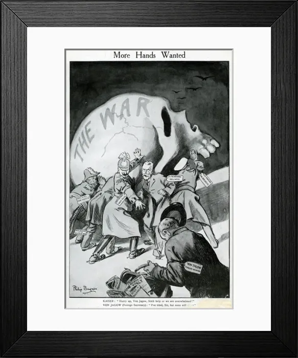 Framed Print : Cartoon, More Hands Wanted, WW1 Framed Print : Cartoon, More Hands Wanted, WW1