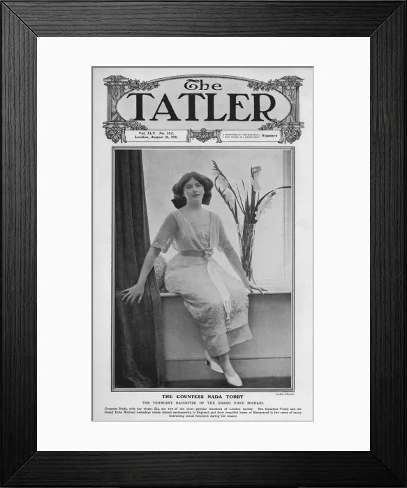 Framed Print : Tatler cover - Countess Nada Torby Framed Print : Tatler cover - Countess Nada Torby