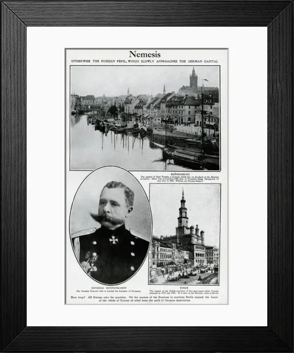 Framed Print : The Russian peril approaching Germany, WW1