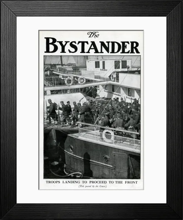 Framed Print : Allied troops landing for the Western Front, WW1