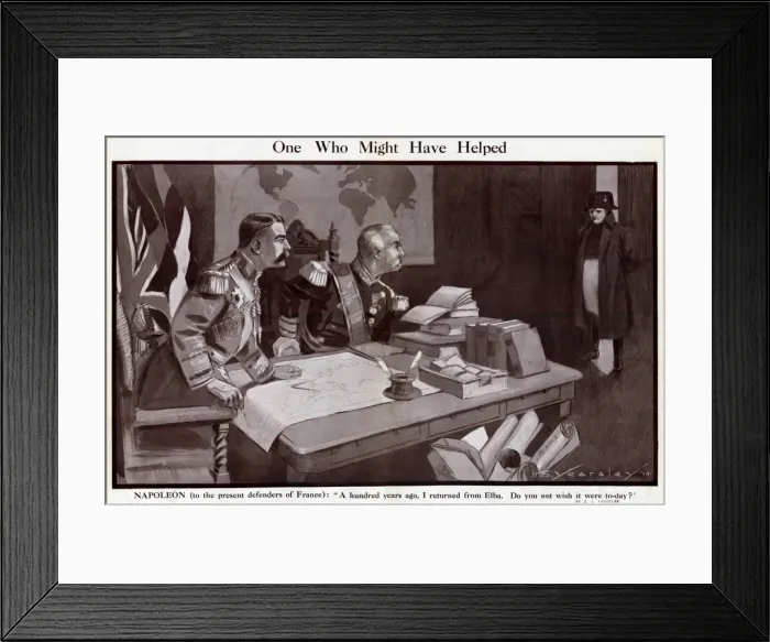 Framed Print : Cartoon, One Who Might Have Helped, WW1
