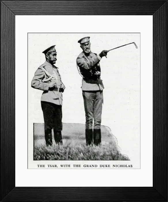 Framed Print : Tsar Nicholas II of Russia with Grand Duke, WW1 Framed Print : Tsar Nicholas II of Russia with Grand Duke, WW1