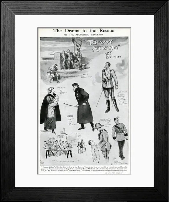Framed Print : Scenes from a play, Tommy Atkins, at the Lyceum Theatre Framed Print : Scenes from a play, Tommy Atkins, at the Lyceum Theatre