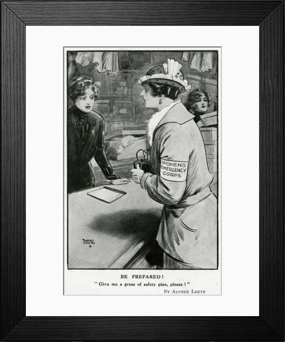 Framed Print : Cartoon, Be Prepared! WW1 Framed Print : Cartoon, Be Prepared! WW1