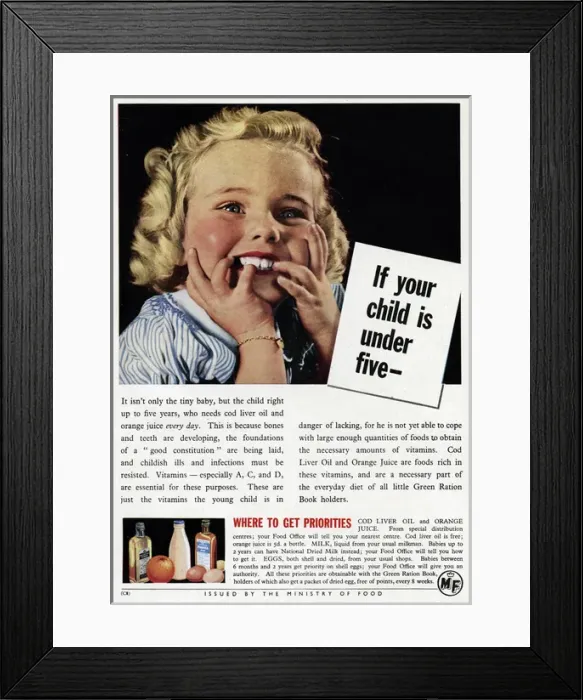 Framed Print : Healthcare for children under five years 1947 Framed Print : Healthcare for children under five years 1947