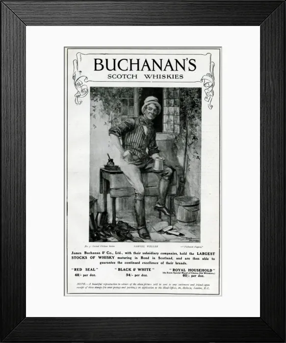 Framed Print : Advertisement, Buchanans Scotch Whiskies Framed Print : Advertisement, Buchanans Scotch Whiskies