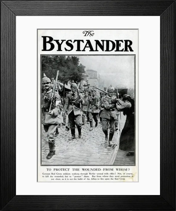 Framed Print : German Red Cross soldiers in Berlin, WW1 Framed Print : German Red Cross soldiers in Berlin, WW1