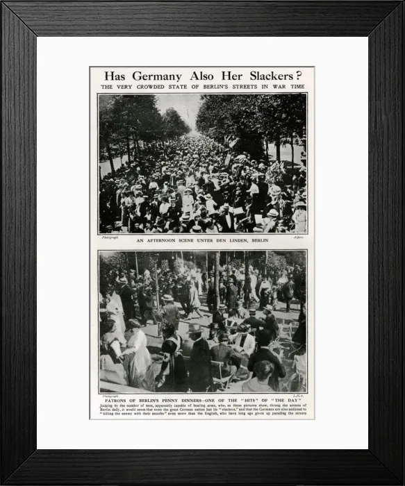 Framed Print : Two civilian scenes in Berlin, WW1 Framed Print : Two civilian scenes in Berlin, WW1