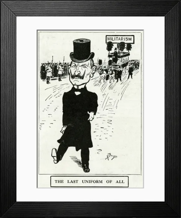 Framed Print : Cartoon, Kaiser Wilhelm II in civilian dress, WW1 Framed Print : Cartoon, Kaiser Wilhelm II in civilian dress, WW1