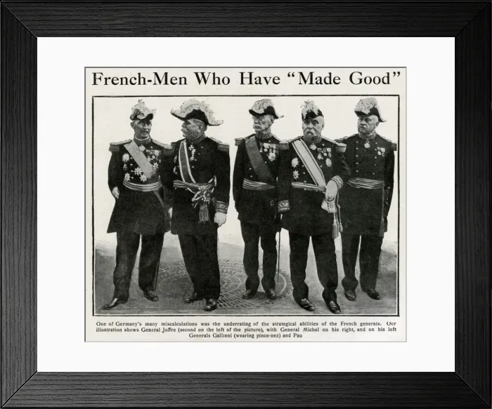 Framed Print : Five French generals, WW1 Framed Print : Five French generals, WW1
