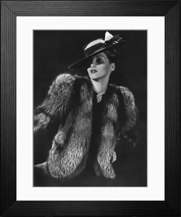 Framed Print : Fur coat from Harrods, 1939 Framed Print : Fur coat from Harrods, 1939