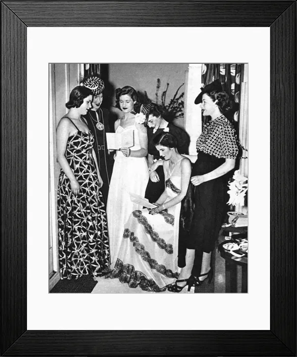 Framed Print : Debutante dress show 1939 Framed Print : Debutante dress show 1939