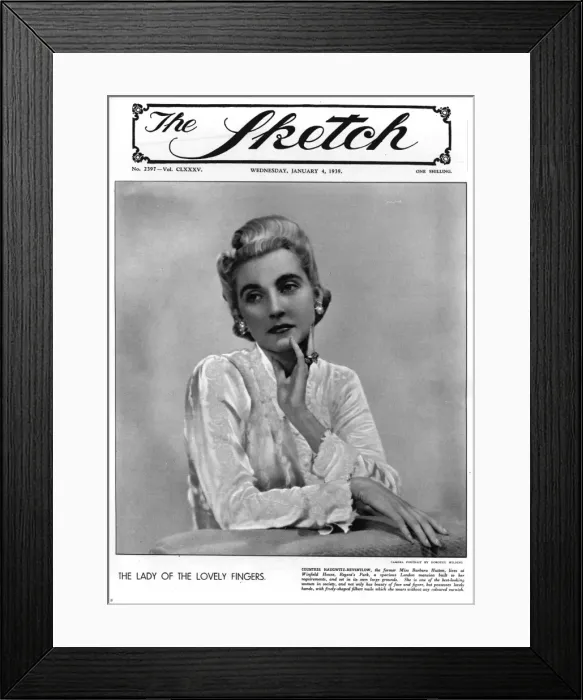 Framed Print : Sketch cover featuring Barbara Hutton, 1939 Framed Print : Sketch cover featuring Barbara Hutton, 1939