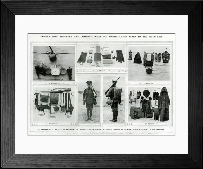 Framed Print : British soldier bears to the firing line WWI Framed Print : British soldier bears to the firing line WWI