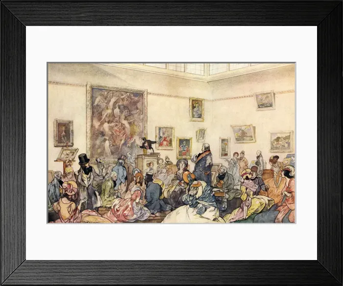 Framed Print : A Sale at Christies in the 1850s by Charles Robinson Framed Print : A Sale at Christies in the 1850s by Charles Robinson