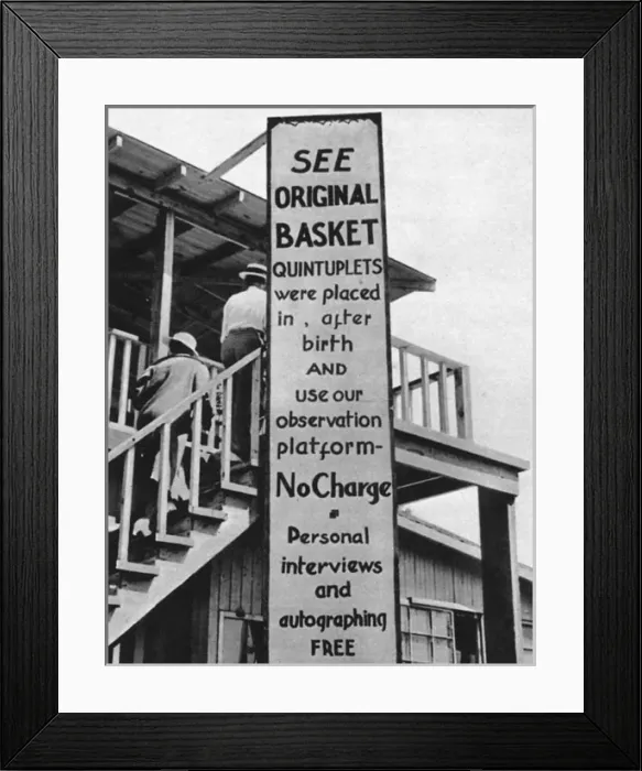 Framed Print : Dionne quintuplets, 1936: observation platform Framed Print : Dionne quintuplets, 1936: observation platform